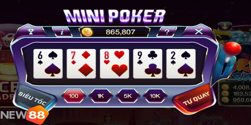 Tổng hợp các tính năng trong game nổ hũ mini Poker